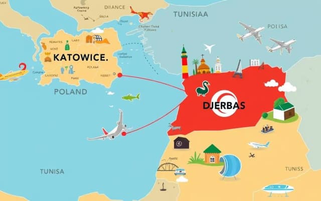 Ile trwa lot z Katowic do Tunezji? Odkryj czas i trasy lotów