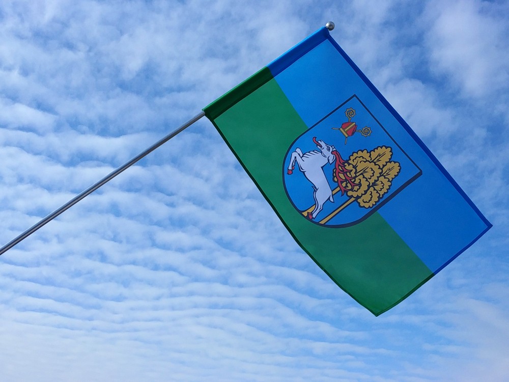 Flaga miasta Ełk / realizacja