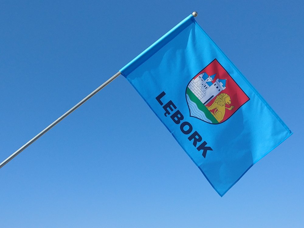 Flaga miasta Lębork / realizacja