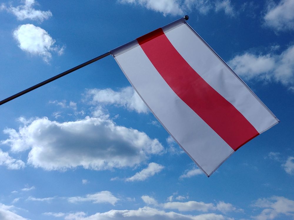 Flaga miasta Wyszków / realizacja
