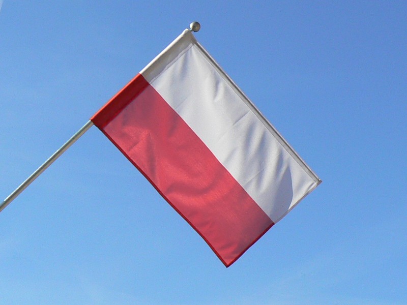 Flaga polska 50 x 80 cm (mała standard)